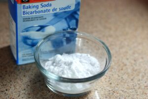 clogged drain baking soda